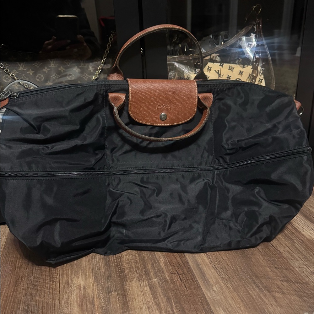 Longchamp Le Pliage Expandable Travel Bag Black